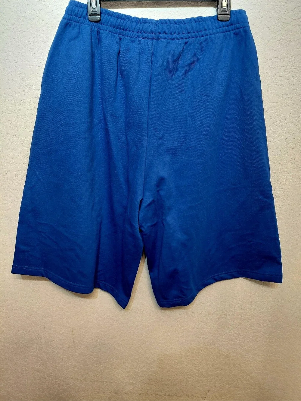 Balenciaga Solid Blue Performance Thick 100% Cotton 25 Inch Length Shorts
